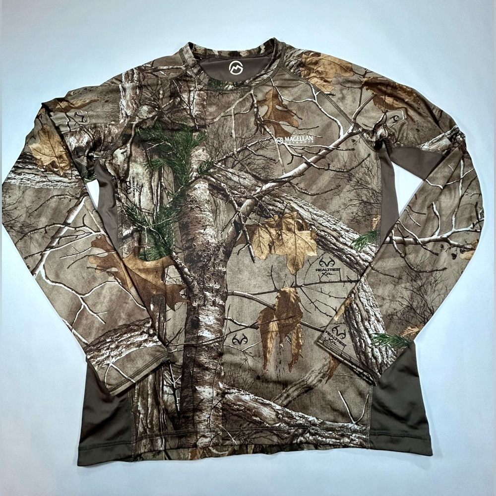 Magellan Realtree Edge Camo Shirt Hunting Gear Men's Sm Long Sleeve Light Weight